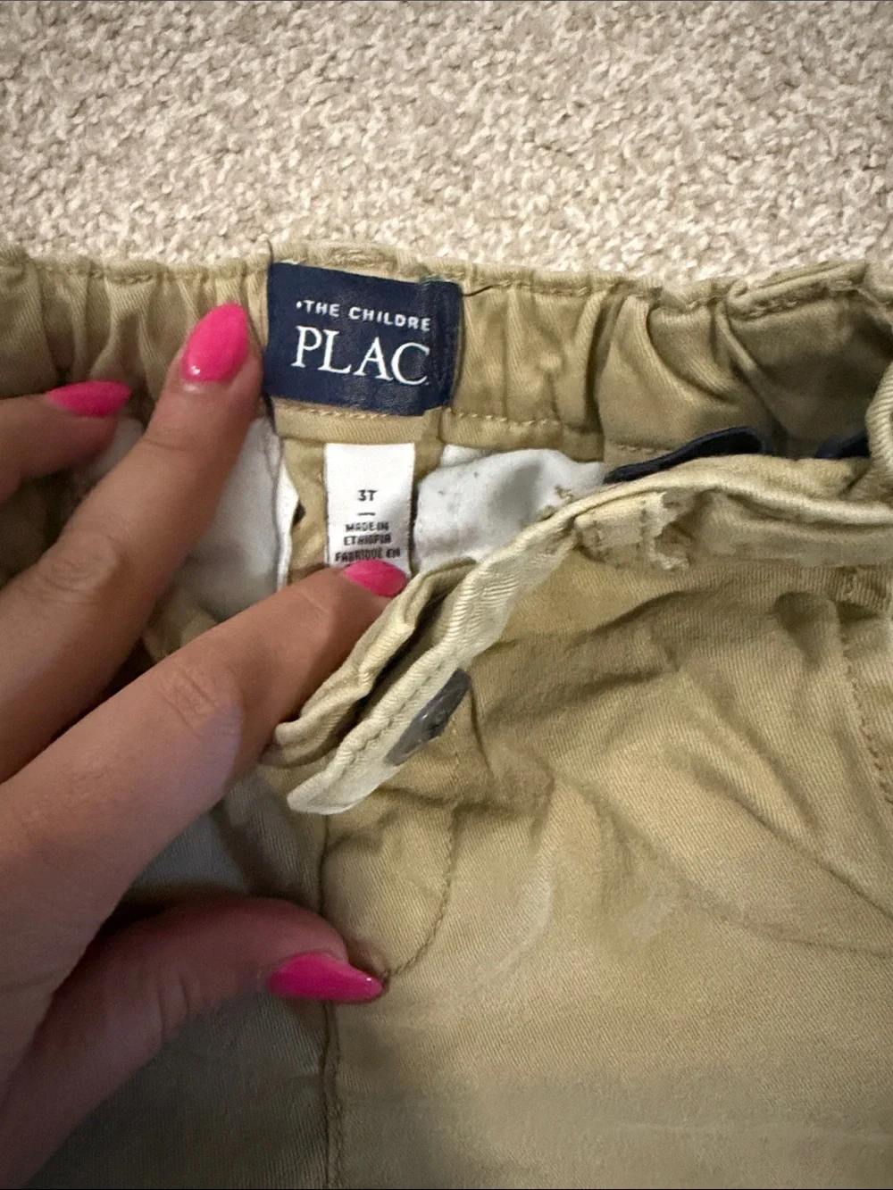 The Children's Place Olive and Khaki Shorts Set